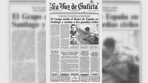 Así recogía la portada de La Voz de Galicia el atentado de aquel 10 de marzo de 1989