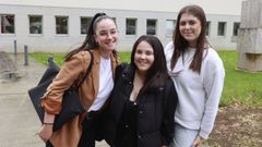 Ainara, Paula y Andrea, tres estudiantes de Formacin do Profesorado de Lugo