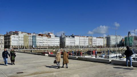 Paseo de la Marina with its characteristic glass galleries.