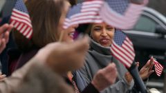 Ilhan Omar, nica parlamentaria que lleva el velo islmico y una de las dos primeras mujeres musulmanas del Congreso estadounidense