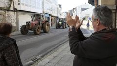 Tractorada en las calles de Ortigueira