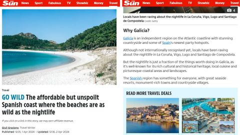 El medio londinense dedic este mes de abril una informacin detallada sobre el turismo en Galicia