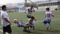 Jugada del partido Pabelln - Porto del torneo juvenil Ourense Termal.