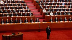 El presidente Xi Jinping, en la apertura del 20 Congreso del Partido Comunista de China