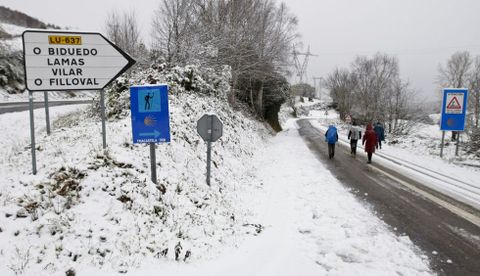 En pleno invierno hubo muchos peregrinos, a pesar de la climatologa adversa. 