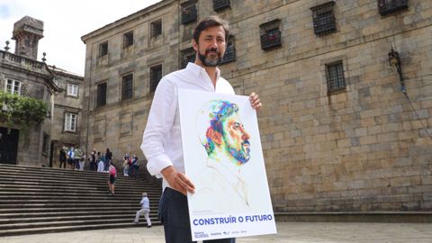 Antn Gmez Reino, en una imagen de la campaa de las elecciones gallegas del 2020, cuando fue candidato de Galicia en Comn