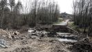 Puente que se est rehaciendo en la carretera que une Friol con Palas de Rei