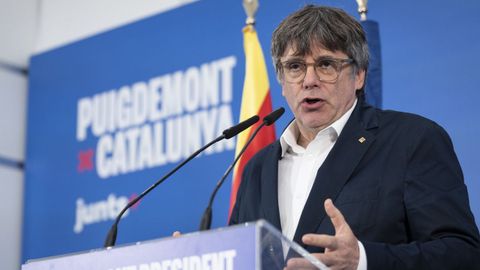 El candidato a la presidencia de la Generalitat por Junts, Carles Puigdemont, en una imagen de archivo.
