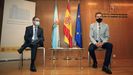 El secretario de Estado de Telecomunicaciones, Roberto Snchez, con el delegado del Gobierno en Galicia, Jos Miones