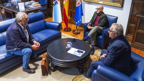 Anxo Pérez Carballo, José Manuel Baltar y Plácido Álvarez.