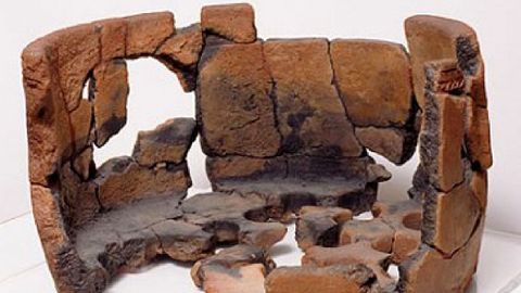 Parte inferior del horno de Castromao, guardado en el Museo Arqueolxico de Ourense