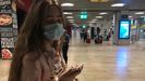 Martina, de 14 años, antes de partir hacia Malta a principios del mes de julio