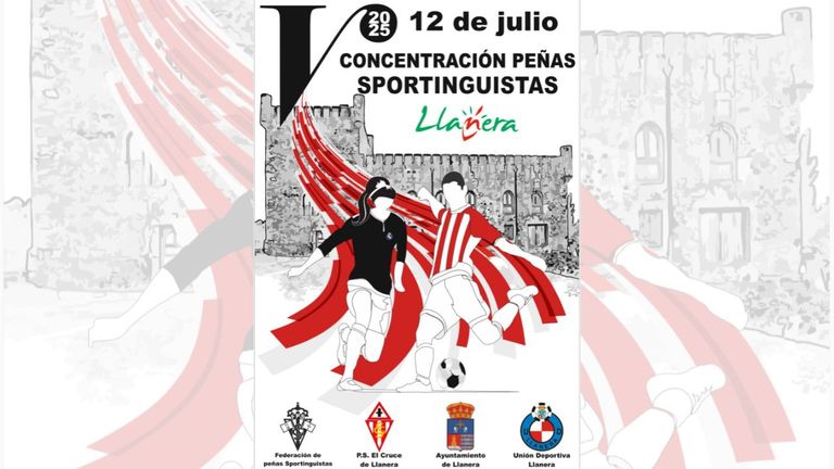 Cartel de la V Concentración de Peñas Sportinguistas