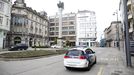 Patrulla de la Policía Local en el centro de Lugo
