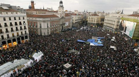 La Puerta del Sol el da 18 de mayo del 2011