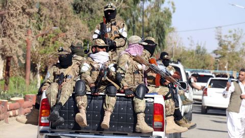Fuerzas talibanas armadas en una imagen de archivo.