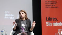 La vicesecretaria general del PSOE, Adriana Lastra, en un acto por el 25M en Gijn