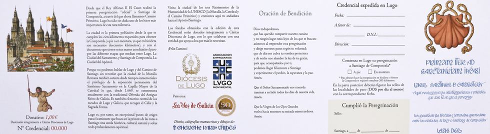 El artista Chencho Pardo dise�� una credencial que a�na historia y s�mbolos jacobeos. 