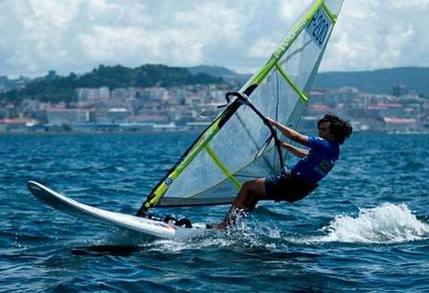 Antn Portela est compitiendo a un gran nivel, pese a que lleva poco tiempo en windsurf.