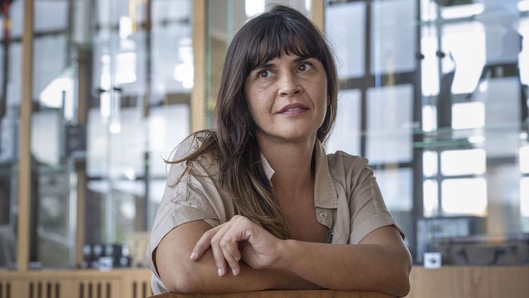 A actriz e artista Janet Novás en Santiago, onde participou na preestrea galega no festival Curtocircuíto