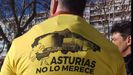 Imgenes de los primeros concentrados por Alcoa frente al Ministerio de Industria en Madrid