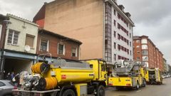 Camiones de bomberos en Langreo