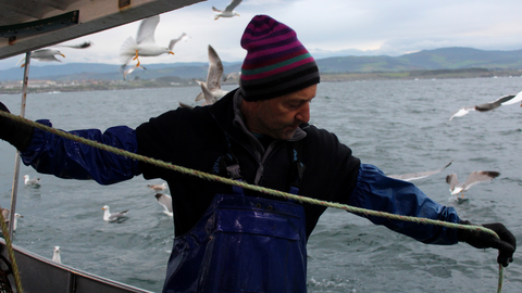 Jua es�patr�n del�Paz de Mar� y se dedica a la pesca del pulpo en Tapia de Casariego
