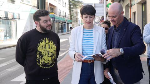 La portavoz nacional del BNG, Ana Pontón, en Bueu.