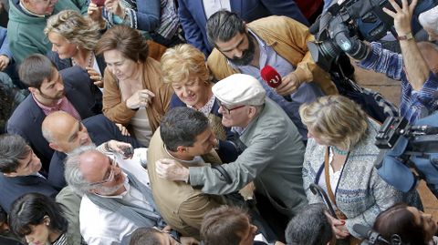 Acto del candidato del PSOE Pedro Sanchez en Pontevedra. 