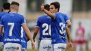 Steven celebra uno de los goles a la Gimnstica