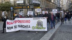 Manifestacin de vecinos de Monte Porreiro, el pasado 27 de noviembre