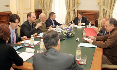 Una reunión de la Mancomunidade del 2012 con varios alcaldes que no acabaron el mandato. 