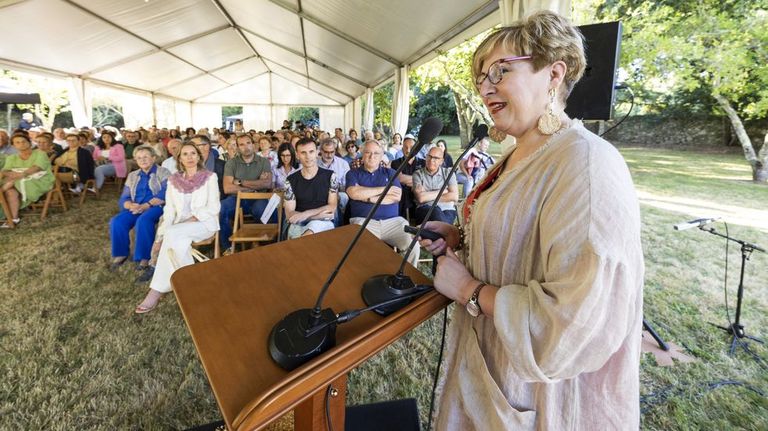 Rosa Sánchez, nun momento da súa intervención