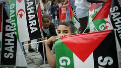 Movilizacin en Santiago en favor del pueblo saharaui