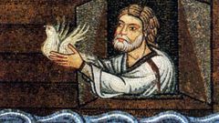 No suelta la paloma. Mosaico del siglo XIII en el prtico del atrio de la baslica de San Marcos de Venecia