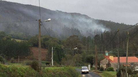 Incendio en la zona de Ferrol