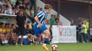 Diego Gmez, durante el amistoso del Deportivo en Espiedo