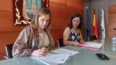 Amelia Snchez y Mara Barral firmaron el acuerdo de investidura