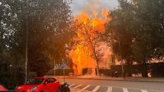 Incendio en el Colegio Mayor Nuestra seora de fricade Madrid