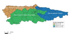 mapa sanitario asturias tres zonas