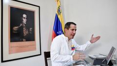 El hasta el momento presidente interino de Venezuela, Juan Guaid