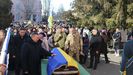 Funeral en la localidad de Tulchyn (Ucrania) de un militar ucraniano muerto a causa de un bombardeo el día 19