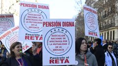 Imagen de la manifestación de los abogados en Madrid el pasado 3 de febrero.
