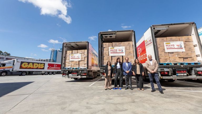 Gadis reparte 125 toneladas de productos entre 12 bancos de 