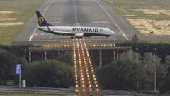 Imagen de archivo de un avión de Ryanair en Lavacolla