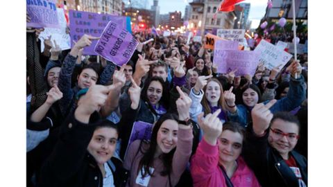 Manifestacin del 8M y huelga feminista en Gijn