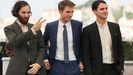 Pattinson, flanqueado por los hermanos Safdie, directores del filme