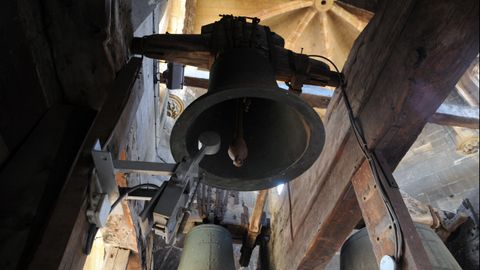 La sala de campanas, a las que en su momento se adaptaron artilugios mecánicos para hacerlas sonar
