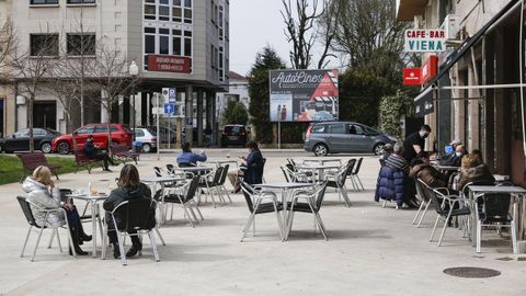 Ambiente de terrazas en Verín