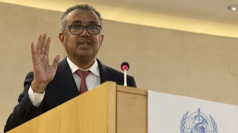 El director general de la OMS Tedros Adhanom